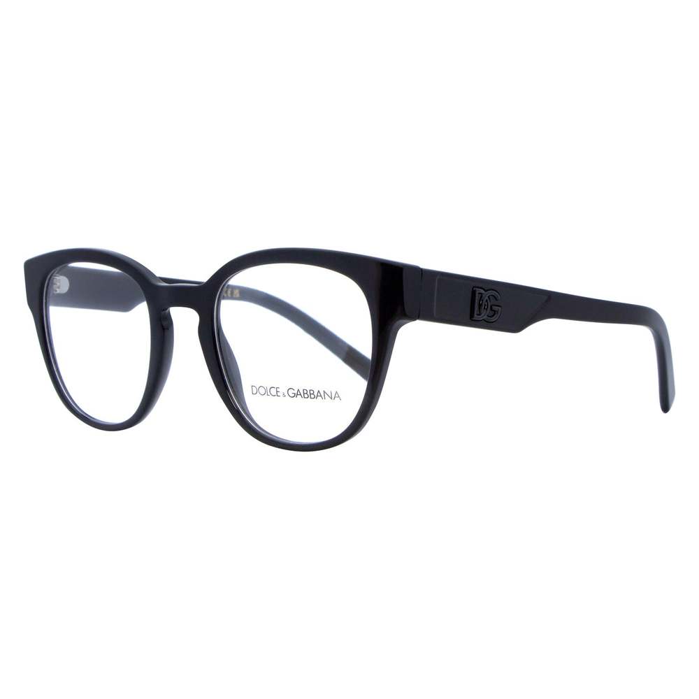 Dolce & Gabbana Round Eyeglasses DG3350 501 Black 51mm 3350